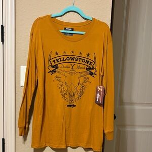 Wrangler Mustard Yellowstone Graphic Tee